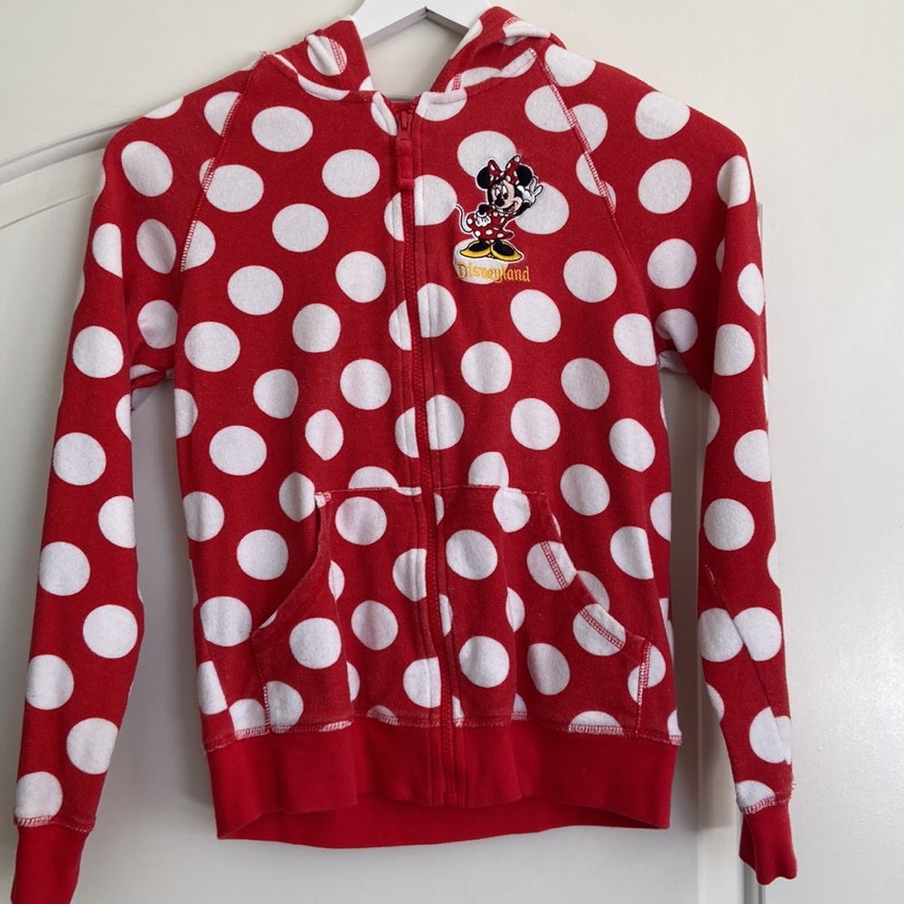 Minnie Mouse Hoodie Disney Parks Exclusive girls/kids size XL red and white